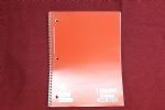 RED Wide-Ruled Spiral Notebook